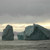 Icebergs dot the marine landscape