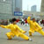 Tai chi beside Huangpu River and the Monument for People's Heroes